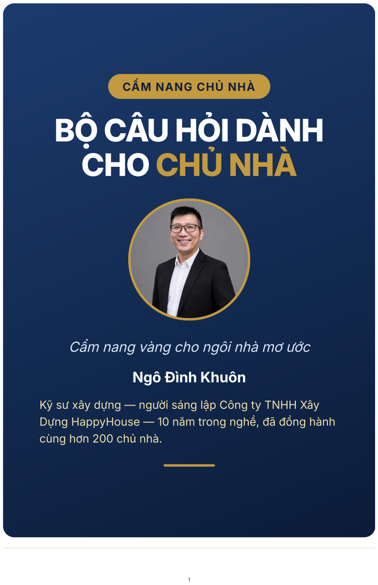 Bìa cẩm nang Bộ Câu Hỏi Dành Cho Chủ Nhà